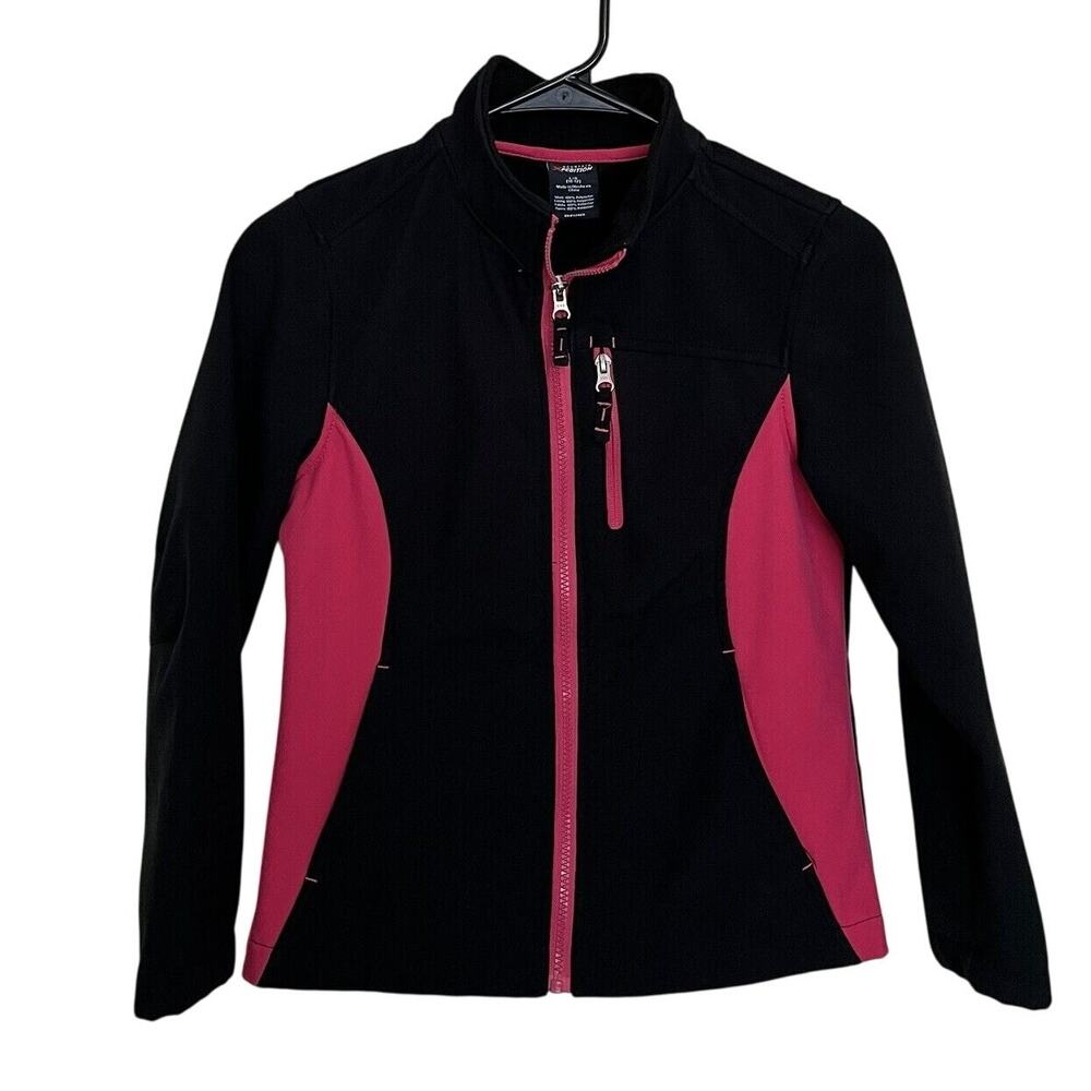 Mountain Xpedition | Girls Jacket Black Pink Winter Coat Zipper 10-12